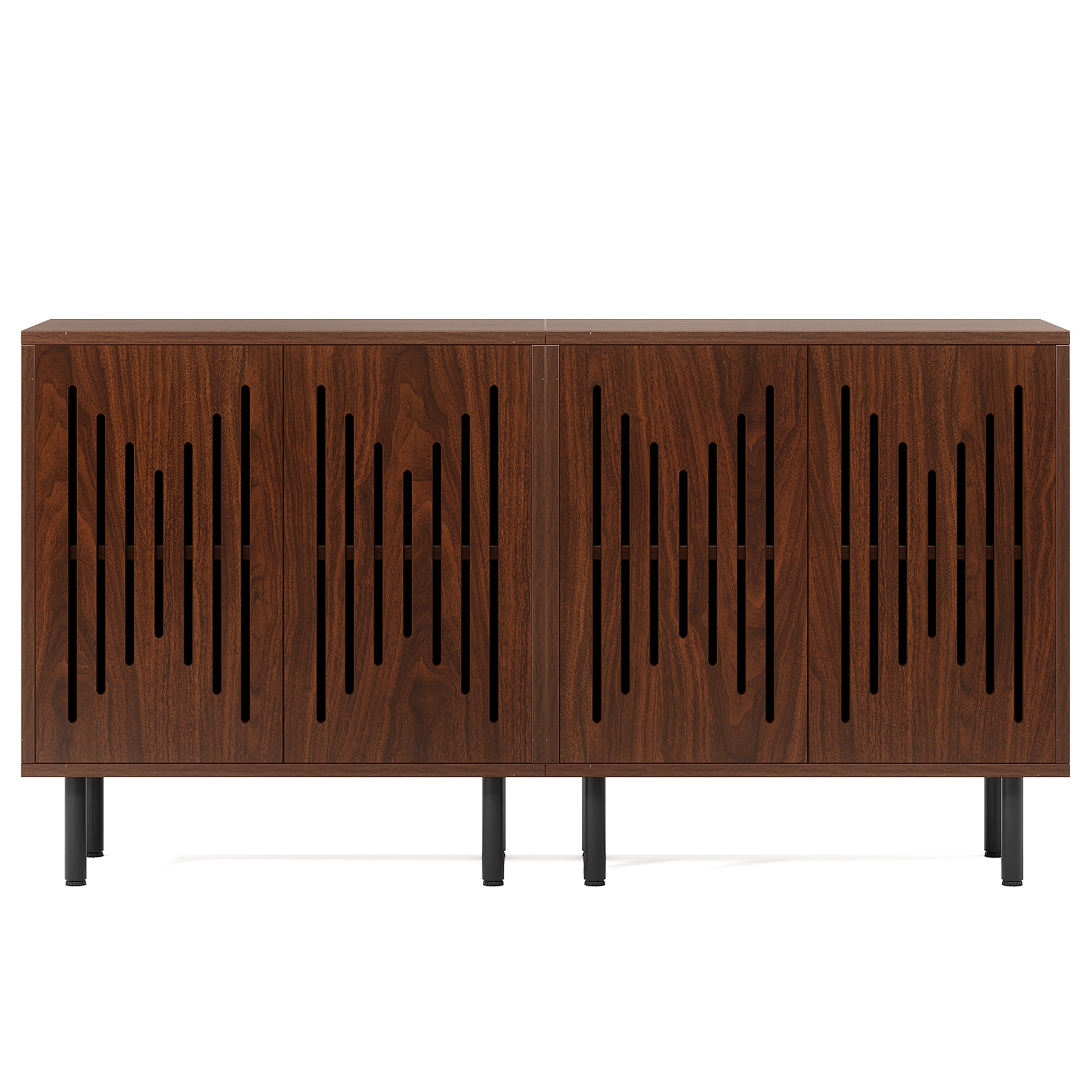 Sideboard Buffet, Set Of 2 Storage Cabinet With Adjustable Shelves_voghion.com